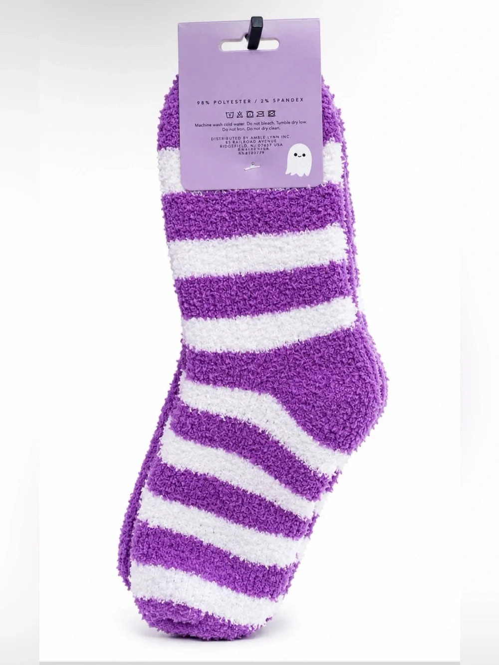 Purple Ghosts 2-Pack Aloe-Infused Cozy Socks - NWT